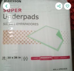 Mc Kesson underpads  (10/pack) $10 (3packs)