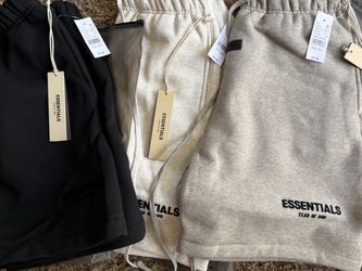essentials fear of god shorts bundle 3 new with tags mens size