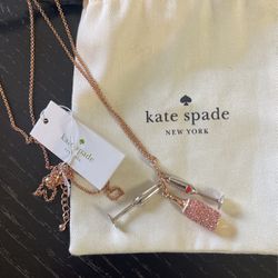 Kate Spade Wine valentine Cluster Necklace