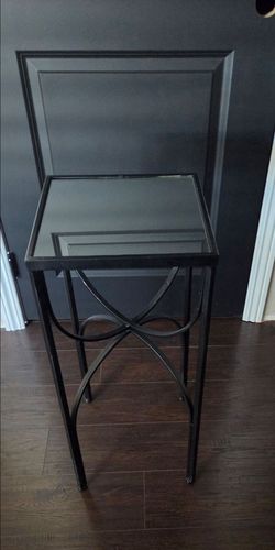 black metal plant stands quare glass top