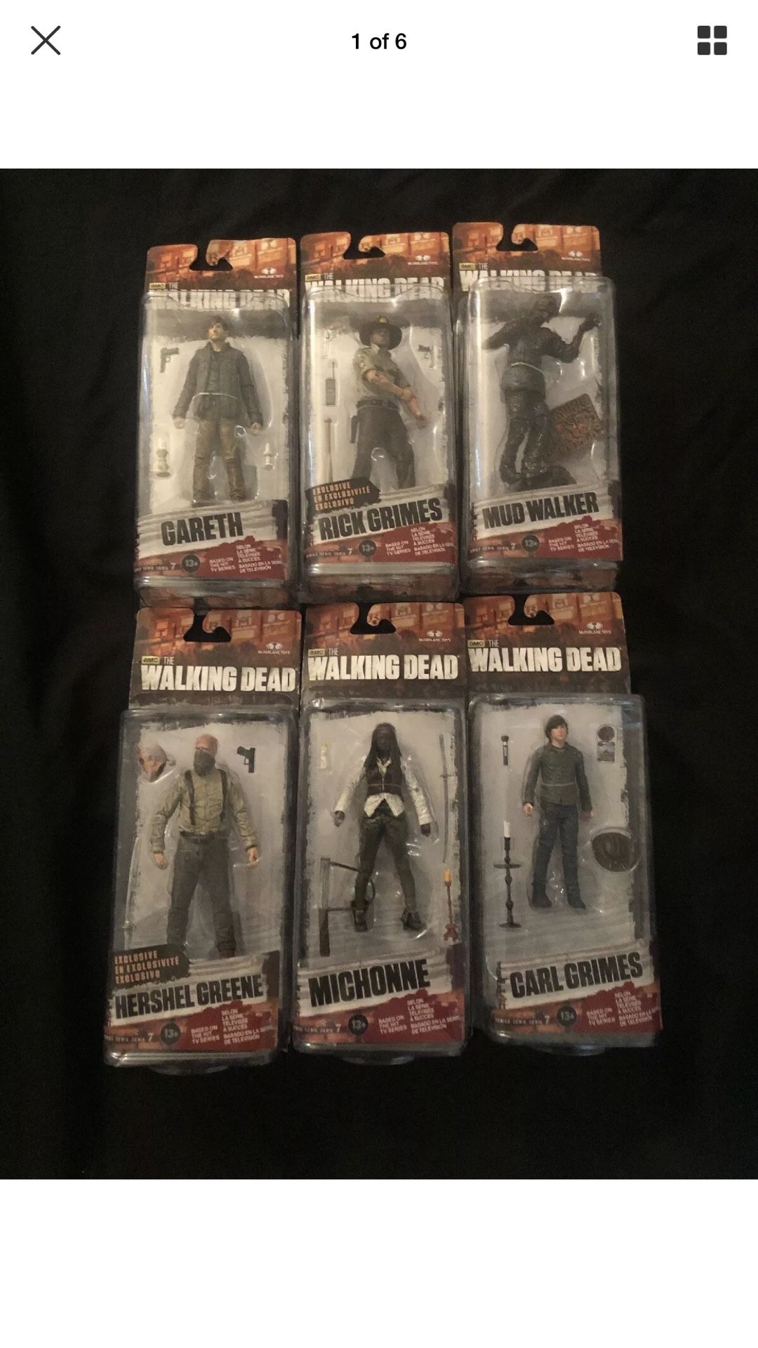 AMC The Walking Dead Complete Series 7 Action Figures *NEW*