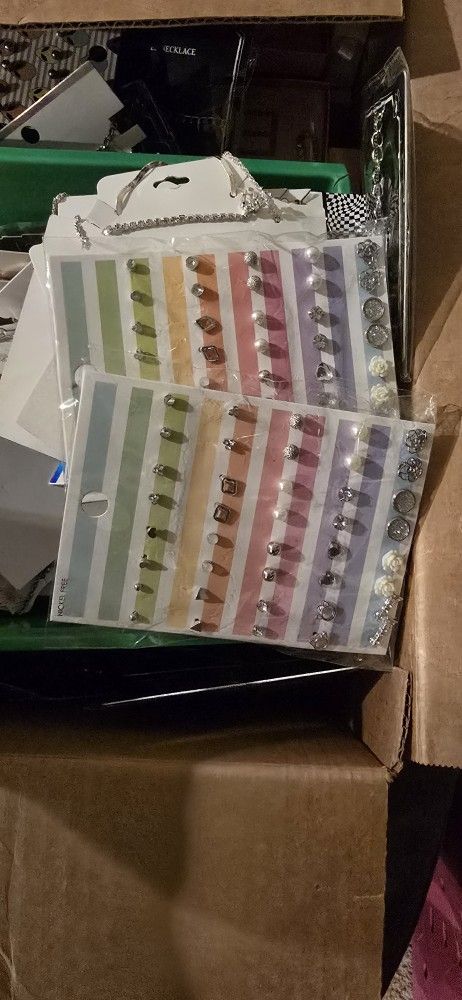 Necklaces, ear rings, watches and headbands all new
