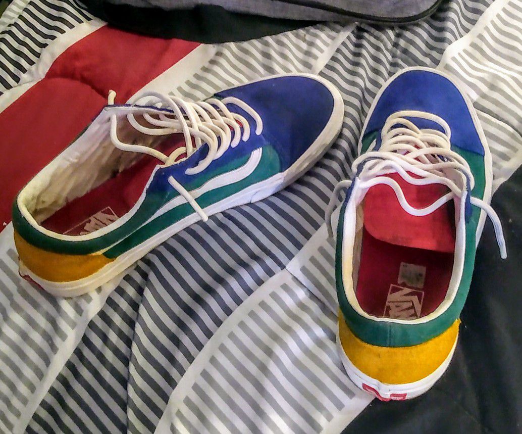 Vans Old Skool Yacht Club Yellow Blue Green and Red