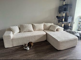 105" Convertible Sectional Cloud Couch with L-Shape Chaise