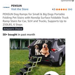 Pensun Portable Folding Dog Ramp/Stairs 