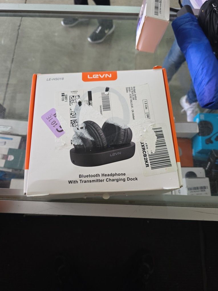 Levn- Bluetooth Headphone With Transmitter Charging Dock