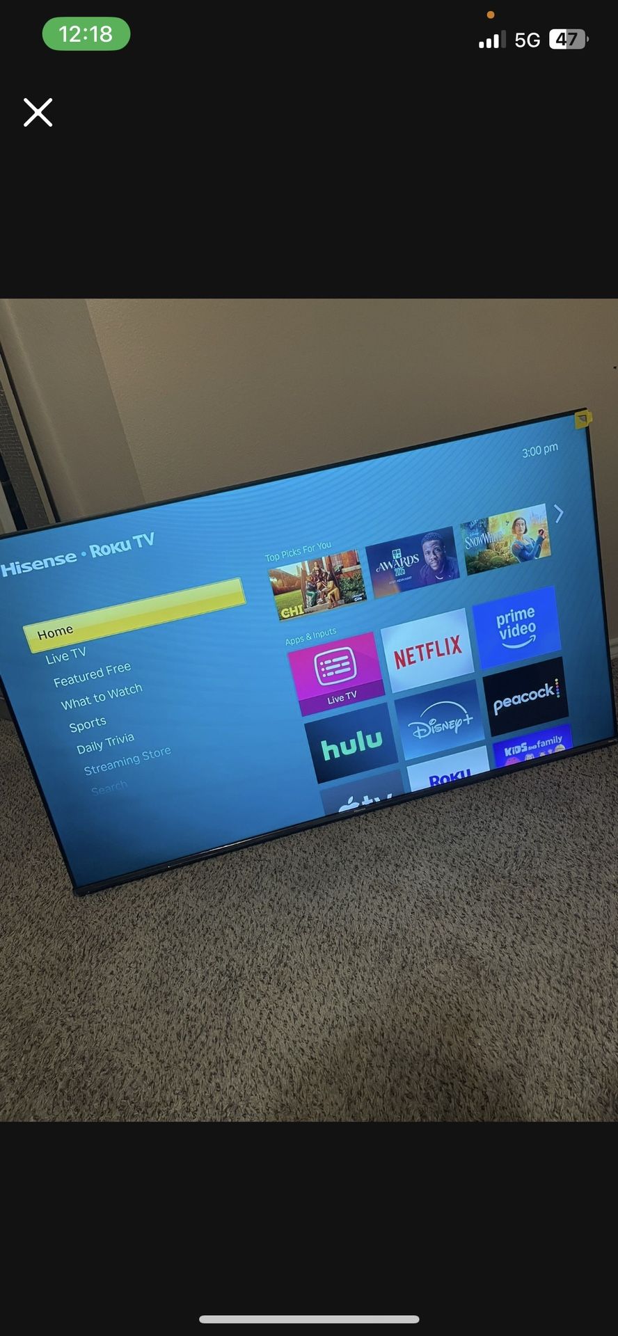 58” Roku Tv Comes with Remote