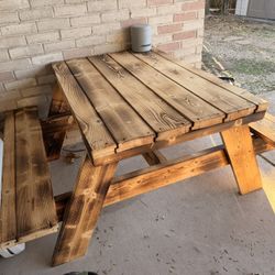 Mesa Rústica De Madera 