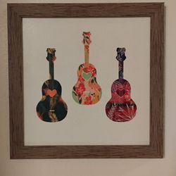 Framed Guitar Art Print 