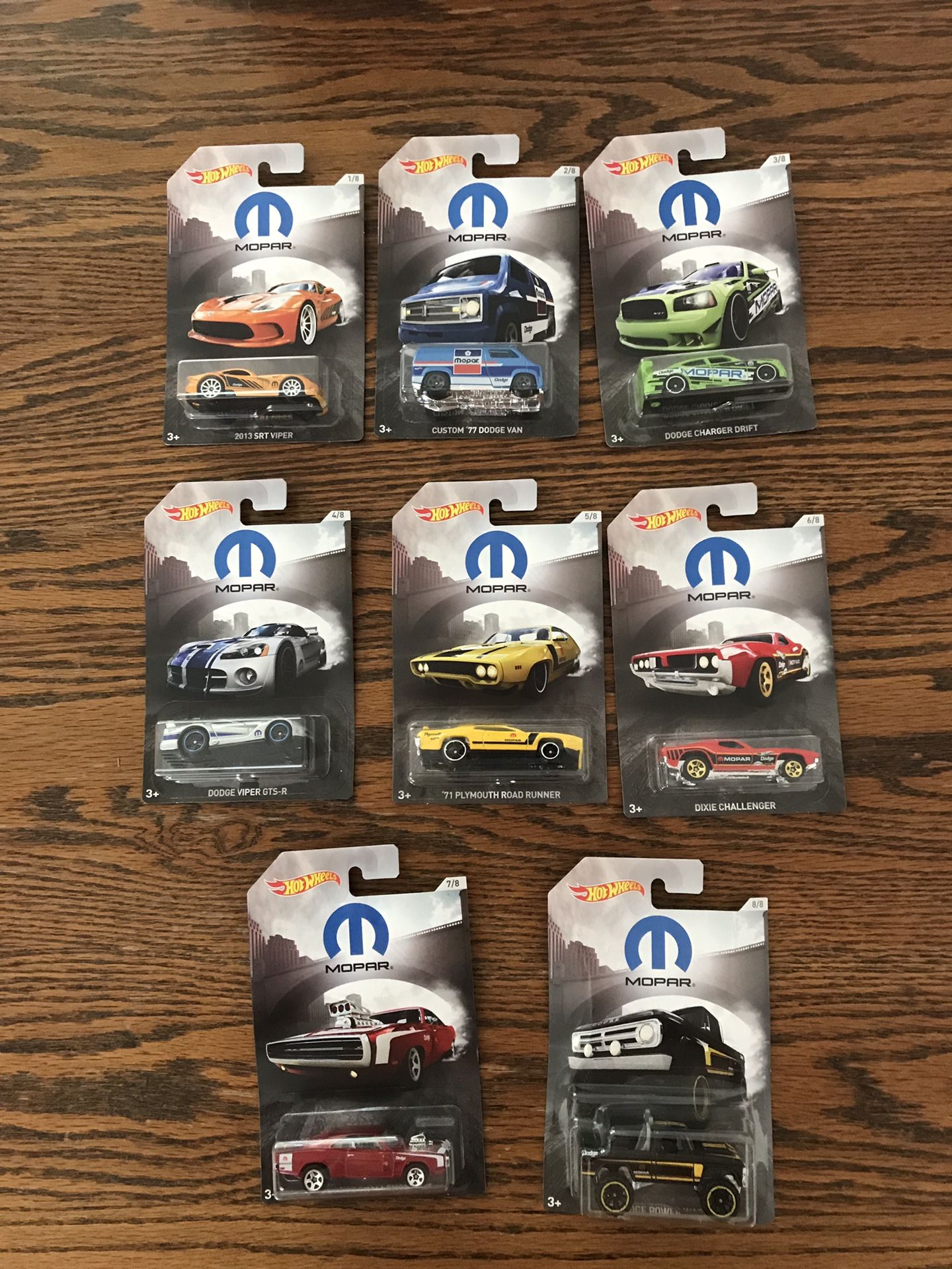 Hot Wheels Mopar Series Complete Set with case card error