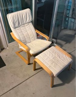 IKEA poang armchair with footrest