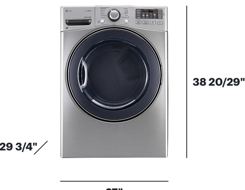 LG - TrueSteam 7.4 Cu. Ft. 12-Cycle Electric Dryer with Steam - Graphite Steel