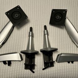 Two Workrite Ergonomics Computer Monitor Arm Stands