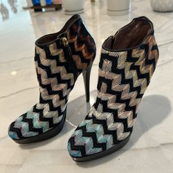 Missoni Ankle Boots Sz 9.5 Made In Italy EXCELLENT CONDITION