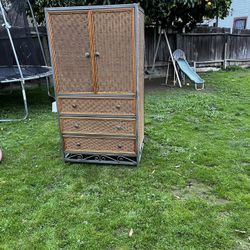 Vintage Wicker Dresser