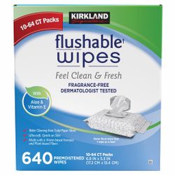 Flushable wipes