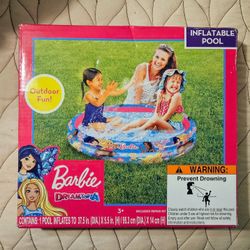 Barbie 2-Ring Inflatable Pool