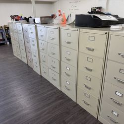 4-Drawer Vertical Filing Cabinets -Lot of 10