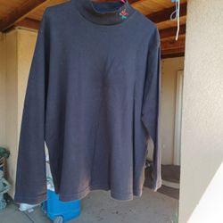 New Turtleneck Sweatshirt Size 2X, Black