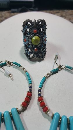 Turquoise earrings set