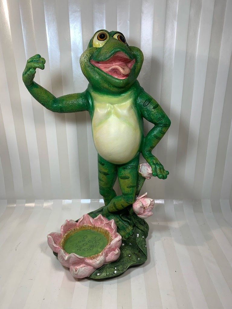 Vintage Large Frog Wine Holder 