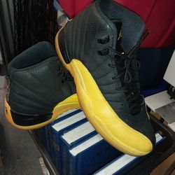 Nike Air Jordan Shoes Yellow & Black Leather