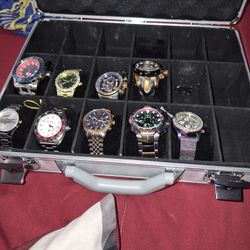 8 Watches And The Case With Keys To Lock It. Ask For 180 