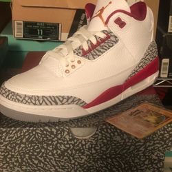 NEW 2022 AIR JORDAN 3 RETRO “Cardinal Red” Sz10