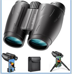HD Binoculars 25x30 for Adults with Phone Adapter,Tripod and Tripod Adapter,Waterproof Binoculars for Bird Watching,Hiking,Travel and Sport Games