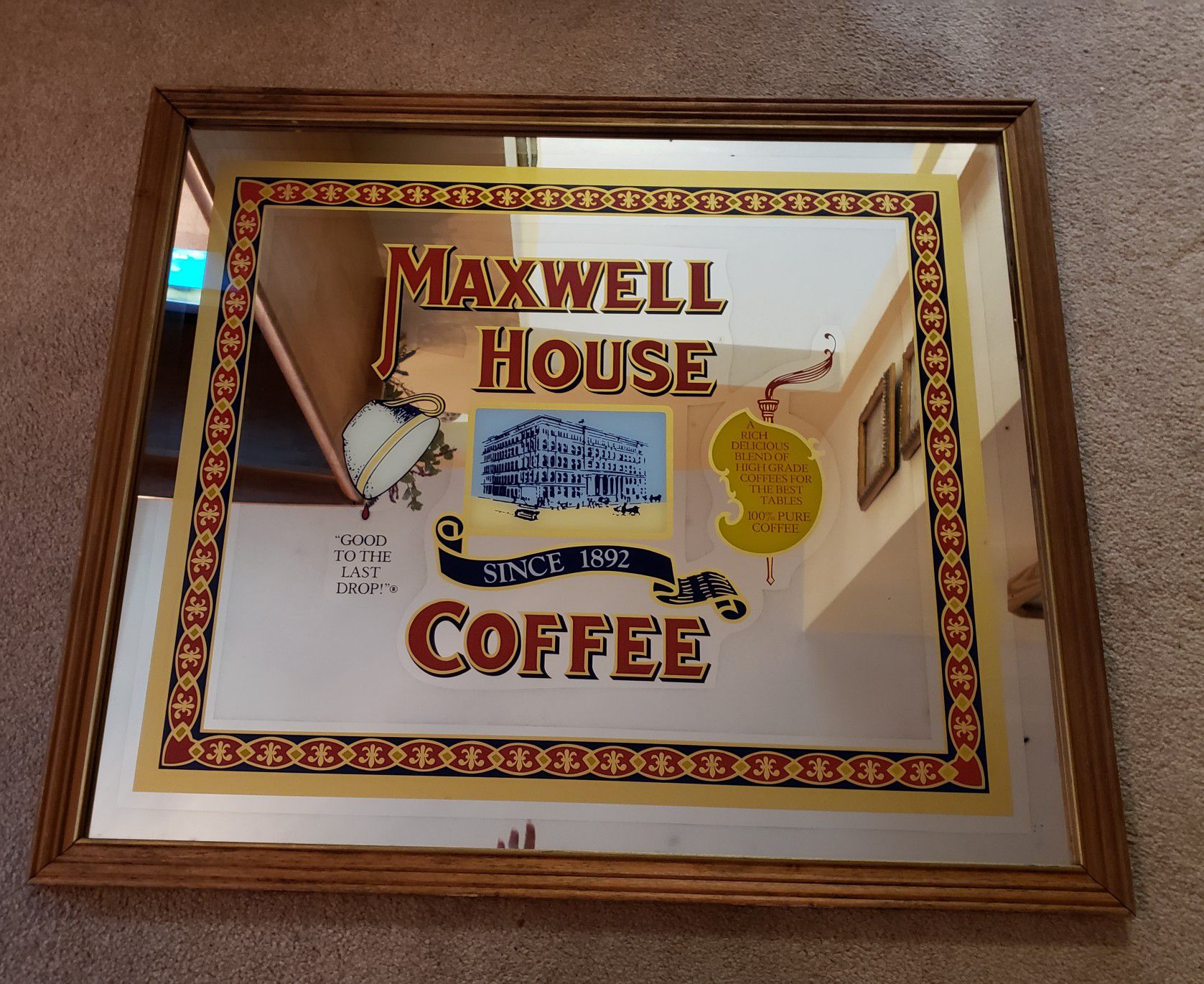 Vintage Maxwell House Coffee Mirror