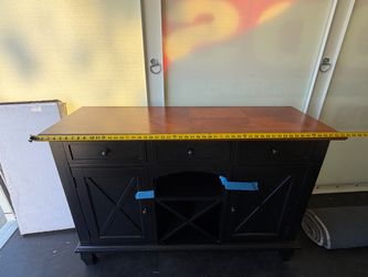 Black Wood Sideboard Buffet Cabinet