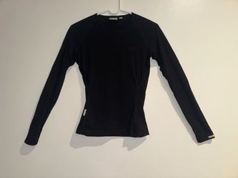 ICEBREAKER Women’s XS Base Layer Long Sleeve Black 100% Merino Bodyfit 150