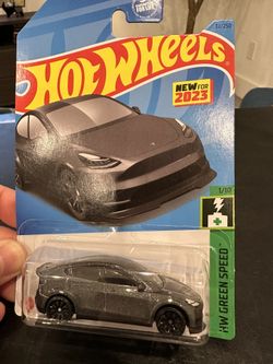 2023 Hot Wheels Green Speed Tesla Model Y #1/10