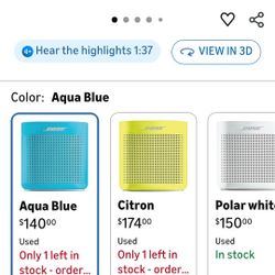 Aqua Blue BOSE Sound Speaker