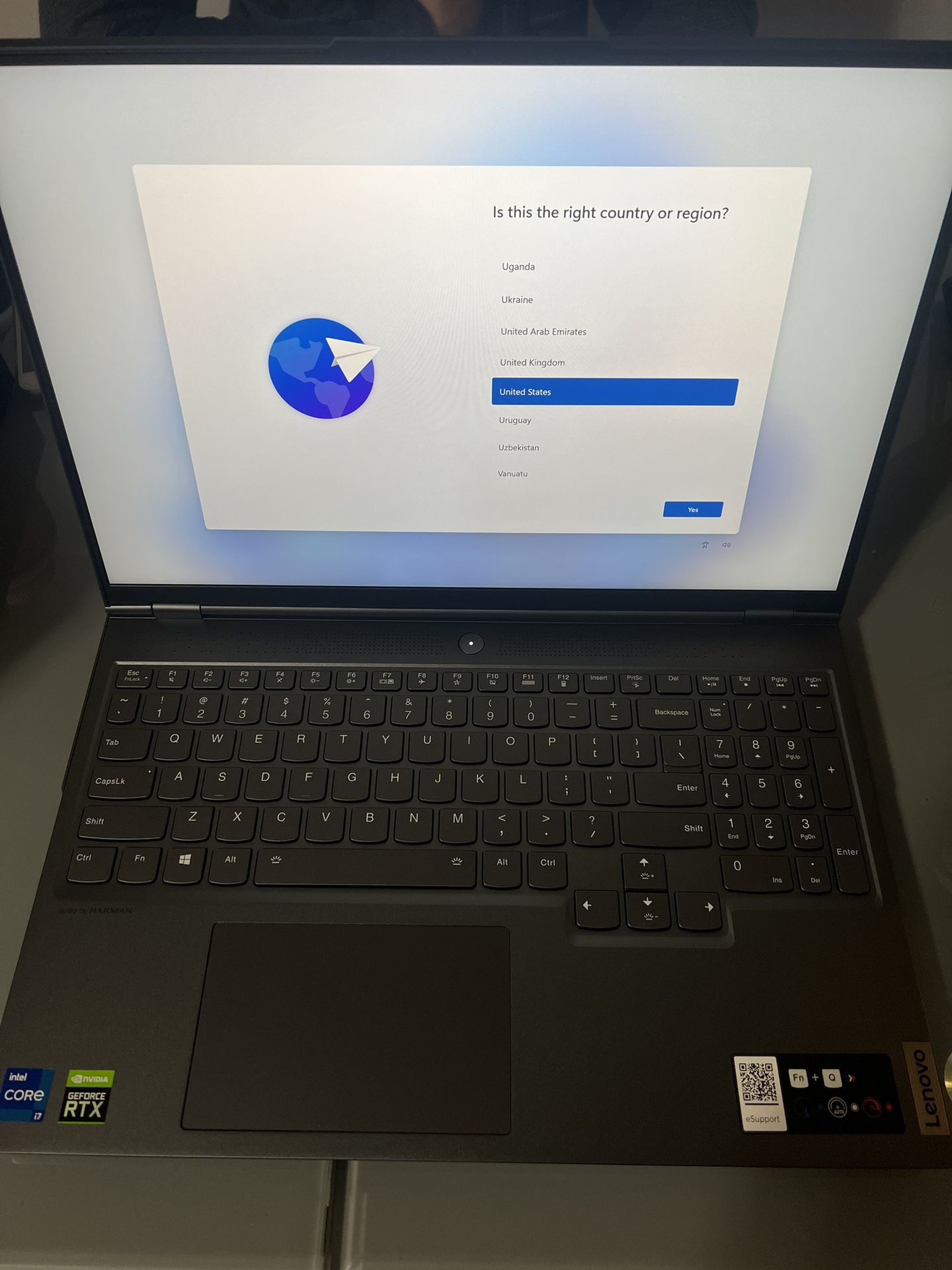 Like New Gaming Laptop Legion 7i Gen 6 Intel (16") with RTX 3060