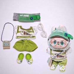 6 pcs Clothes Set For 17cm Doll Labubu
