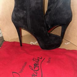 Christian Louboutin BOOT So Kate Booty 100 mm Low boots - Veau velours - Black - Women