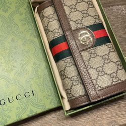 GG Supreme Monogram Wallet Brown 