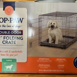 Double Door Top Paw Large Dog Crate