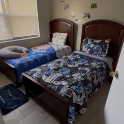 2 Twin Bed Frames and mattress 