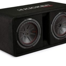 KICKER CompR 10"(25cm) Dual subwoofers in Vented encl, 2ohm, RoHS Compliant