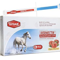 Ivermectin Horse Dewormer Paste 1.87% Apple Flavor 6 Pack 0.21oz Each
