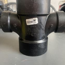 3 in. x 2 in. ABS DWV Double Sanitary Tee