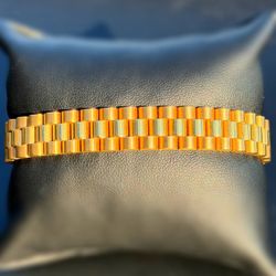 Brand New 18k solid yellow gold Rolex Presidential Watch linked style 8” bracelet 11mm