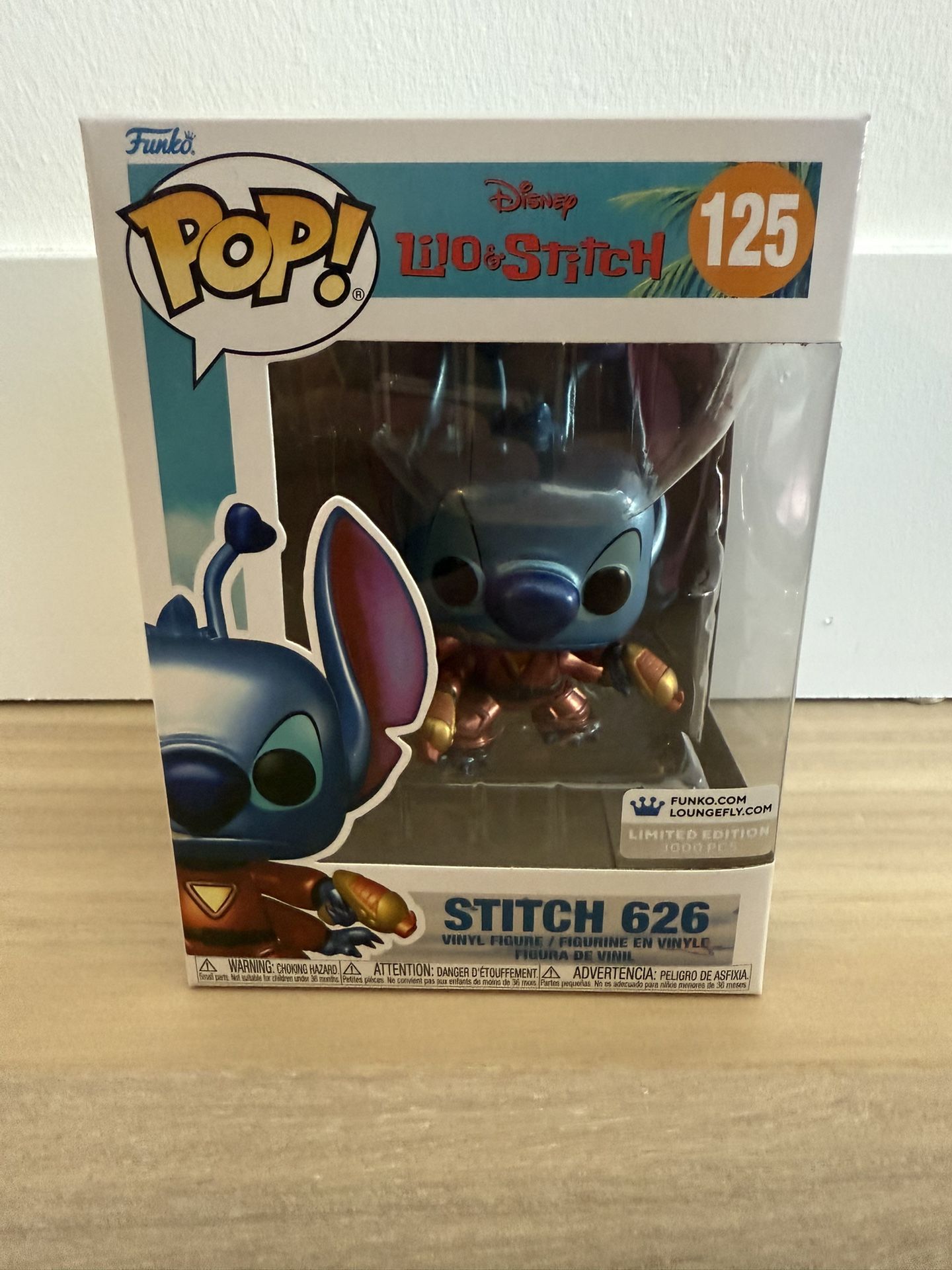 Disney Stitch (Experiment) 626 - Funko Pop #125 (Metallic) (Limited Edition - 3,000 Pieces)