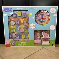 Peppa Pig Wooden 3-in-1 Activity Center *BRAND NEW*