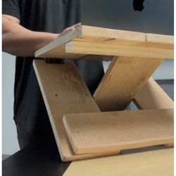 Folding Rustic Laptop Stand $25