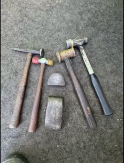 🔥 Auto Body Hammer & Dolly Tool Lot – Garland Mallet – 6 Piece