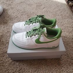 White/green nike #9