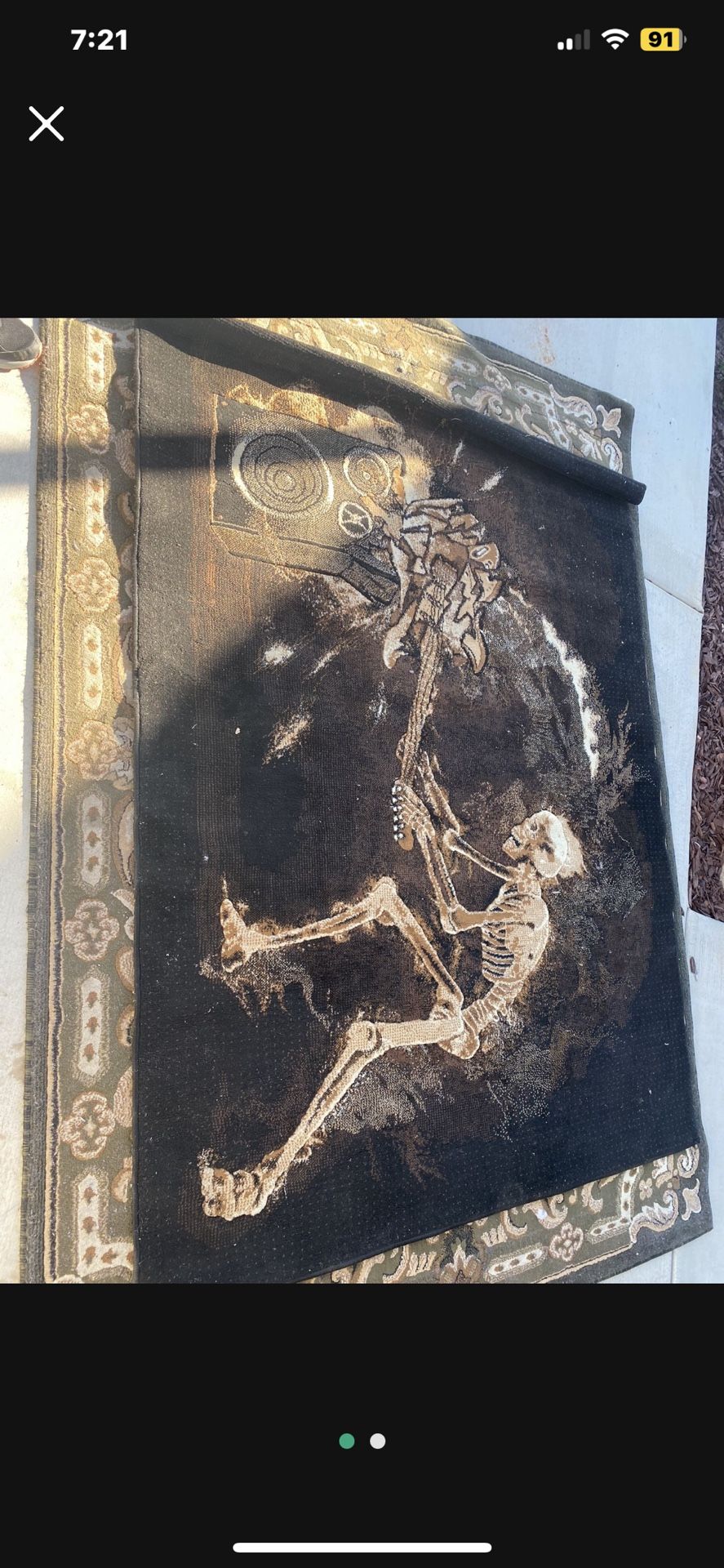 Guitar Rug / Skeleton Rug / Drum Set Rug